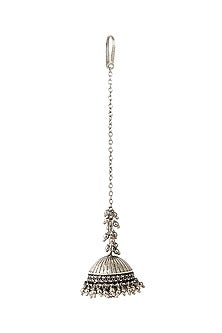 Black Rhodium Finish Maang Tikka