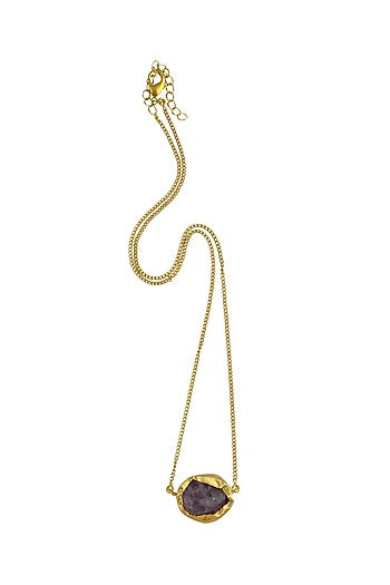 Gold Plated Amethyst Necklace
