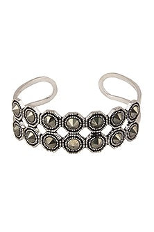 Black Rhodium Finish Pyrite Bracelet
