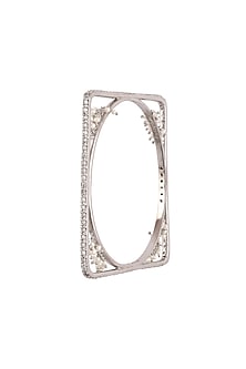 Black Rhodium Finish Cubic Zirconia Bangle