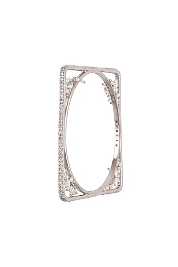 Black Rhodium Finish Cubic Zirconia Bangle