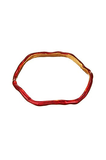 Gold Finish Red Bangle