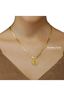 Gold Plated Hamsa Hand Coin Pendant Necklace