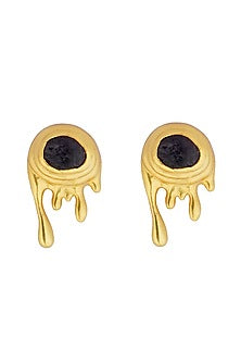 Gold Plated Amethyst Stud Earrings