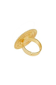 Gold Plated Mother Of Pearl Ring