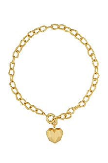 Gold Plated Heart Link Necklace