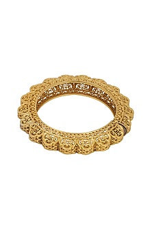 Gold Plated Freshwater Pearl Kada Bangle