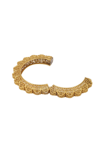 Gold Plated Freshwater Pearl Kada Bangle