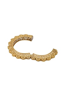 Gold Plated Freshwater Pearl Kada Bangle