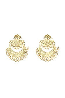 Gold Plated Pearls Drop Earrings