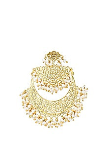 Gold Plated Pearls Drop Earrings