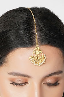 Gold Plated Handcrafted Maang Tikka
