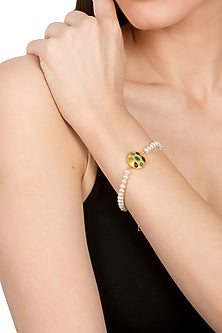 Gold Plated Pearl Bracelet