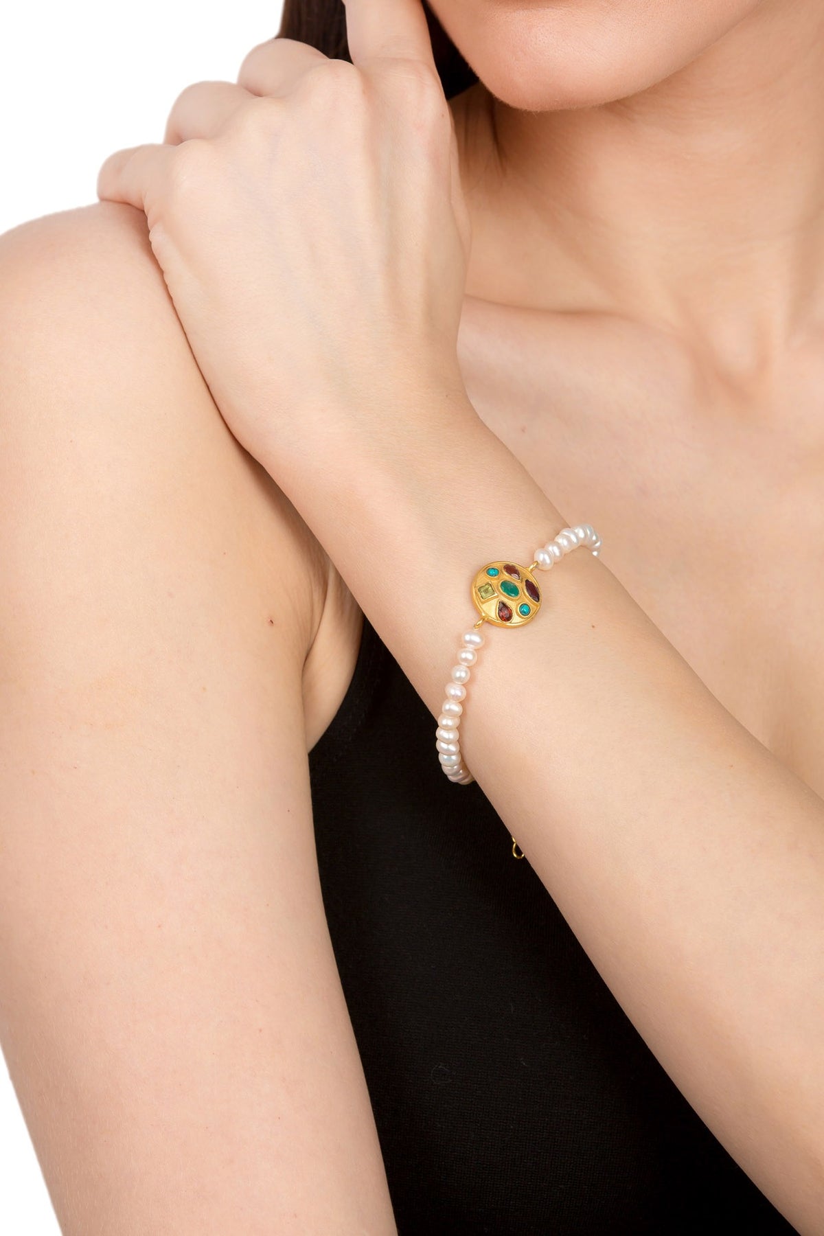 Gold Plated Pearl Bracelet
