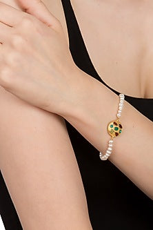 Gold Plated Pearl Bracelet