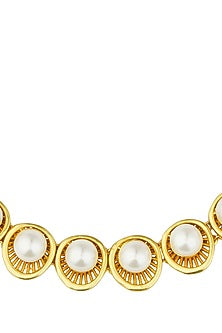 Gold Plated Shell Pearl Necklace