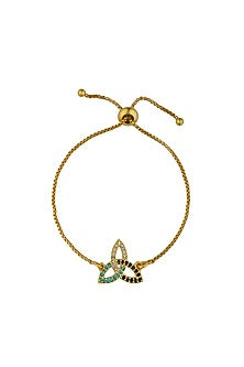Gold Plated Cubic Zircon Trinity Knot Bracelet