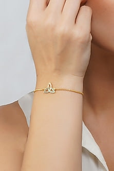 Gold Plated Cubic Zircon Trinity Knot Bracelet