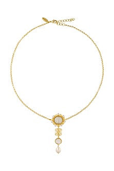 Gold Plated Pearl Pendant Necklace