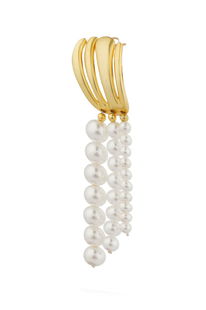 Gold Plated Pearl Strand Earrings