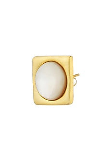 Gold Plated Pearl Stud Earrings