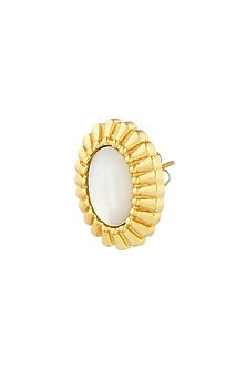 Gold Plated Pearl Stud Earrings