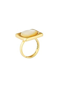 Gold Plated Pearl Adjustable Ring