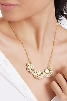 Gold Plated Necklace With Bracelet In Gift Box