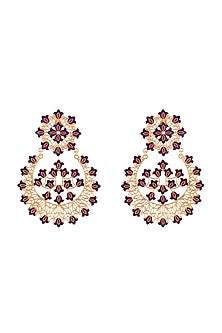 Gold Plated Earrings With Ring (Set of 2) In Gift Box