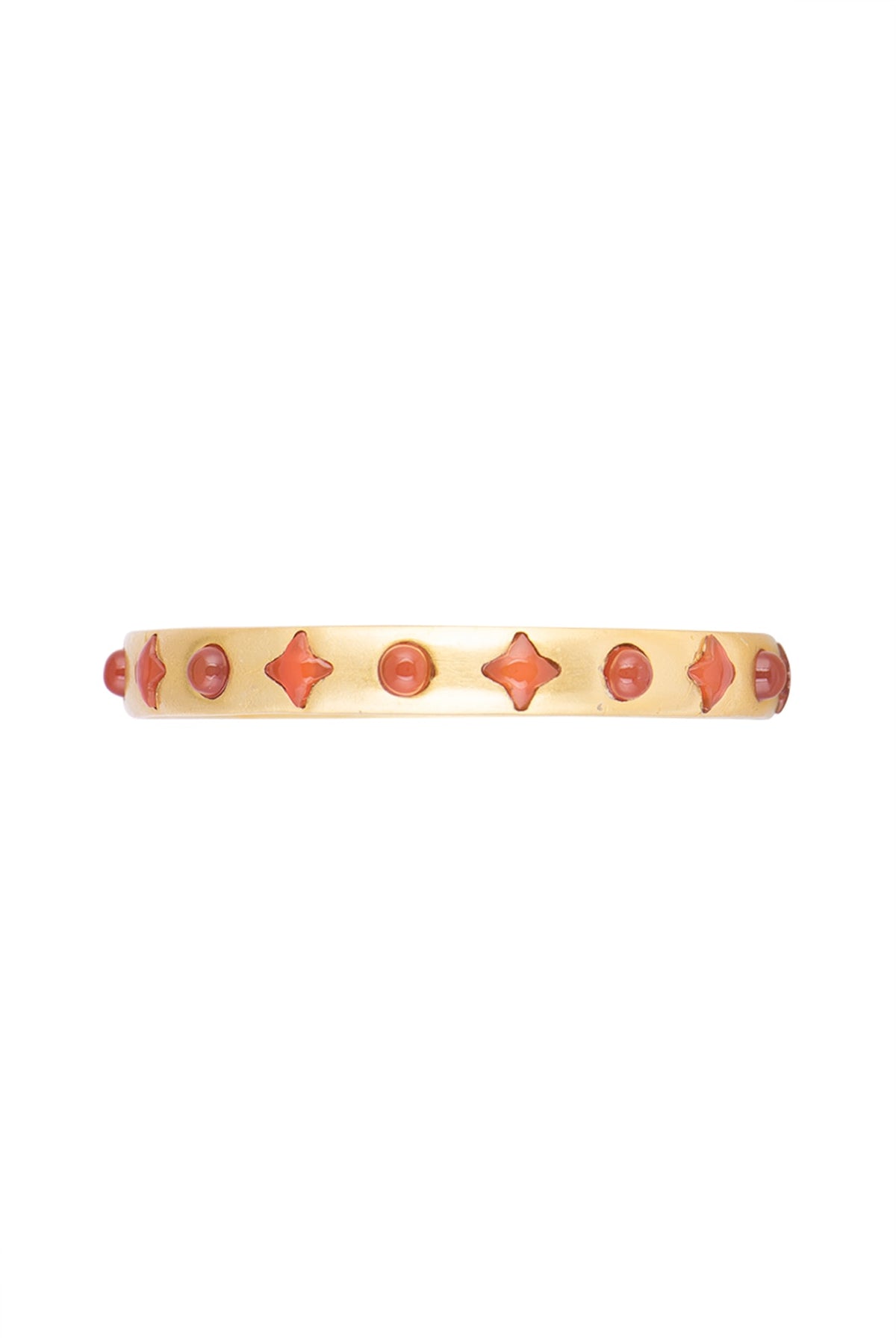 Gold Plated Carnelian Stone Bangle