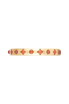 Gold Plated Carnelian Stone Bangle