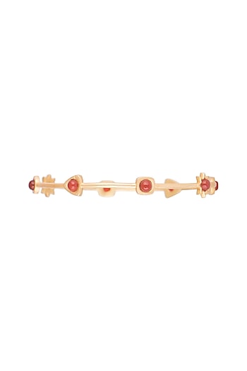 Gold Plated Carnelian Stone Bangle