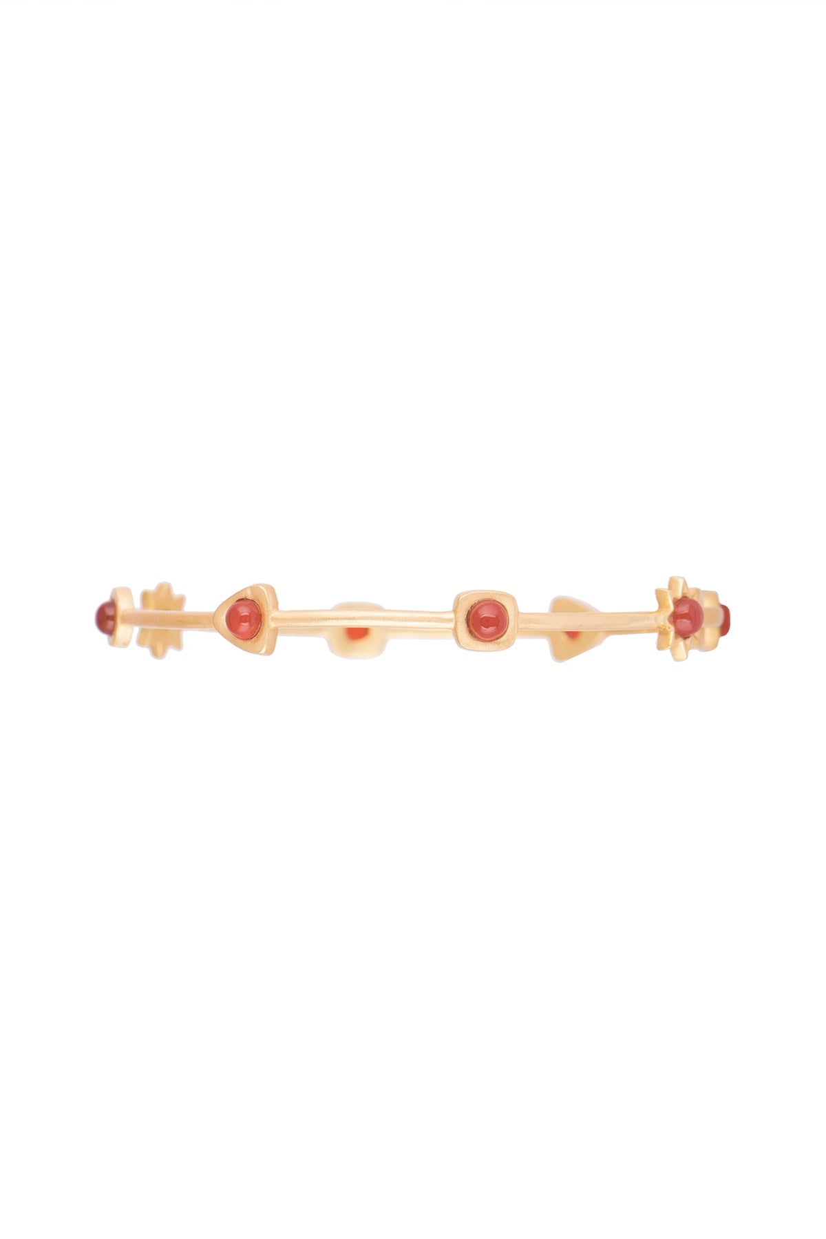 Gold Plated Carnelian Stone Bangle