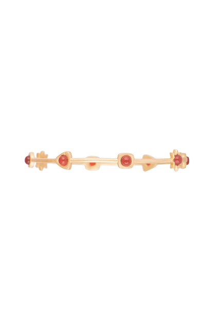 Gold Plated Carnelian Stone Bangle