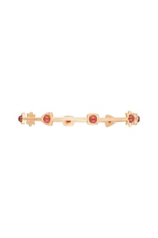 Gold Plated Carnelian Stone Bangle
