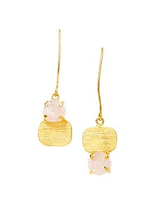 Gold Plated Wire Drop Earrings
