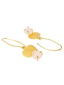 Gold Plated Wire Drop Earrings