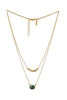 Gold Plated Libra Birthstone Necklace