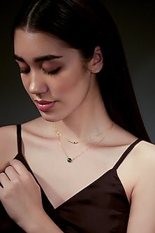 Gold Plated Libra Birthstone Necklace