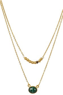 Gold Plated Libra Birthstone Necklace
