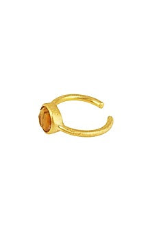 Gold Plated Yellow Opal Ring
