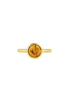 Gold Plated Yellow Opal Ring