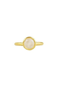 Gold Plated Moonstone Ring