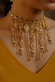 Gold Plated Cubic Zirconia Choker Necklace