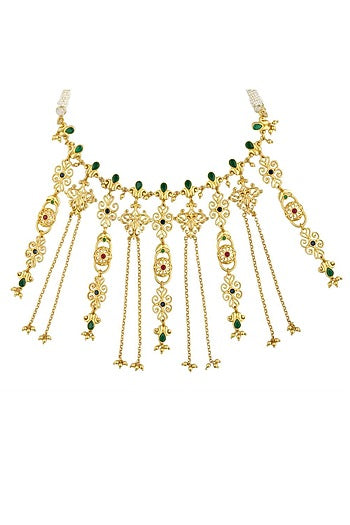 Gold Plated Cubic Zirconia Choker Necklace