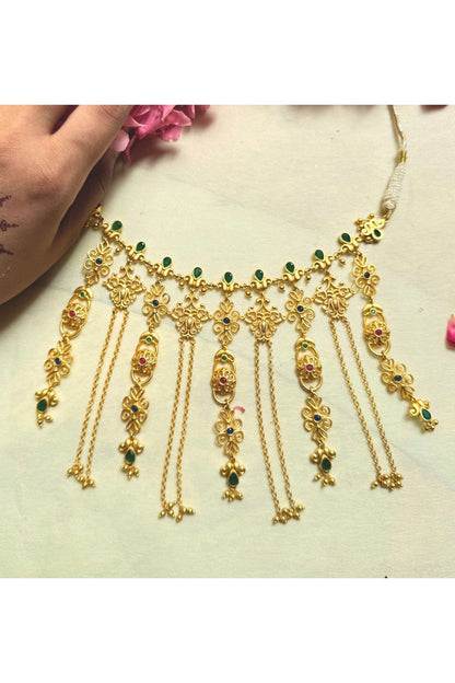 Gold Plated Cubic Zirconia Choker Necklace