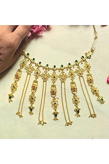 Gold Plated Cubic Zirconia Choker Necklace