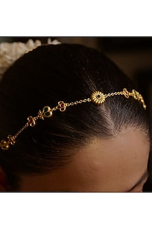 Gold Plated Cubic Zirconia Mathapatti