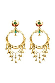 Gold Plated Cubic Zirconia Dangler Earrings