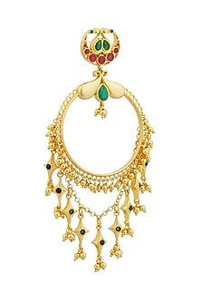 Gold Plated Cubic Zirconia Dangler Earrings